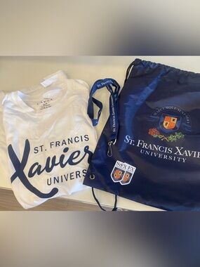 St FX / St Francis Xavier Shirt, bag, lanyard, stickers NWT